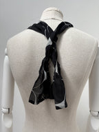 1990s Black Tassel Scarf Necklace/Belt
