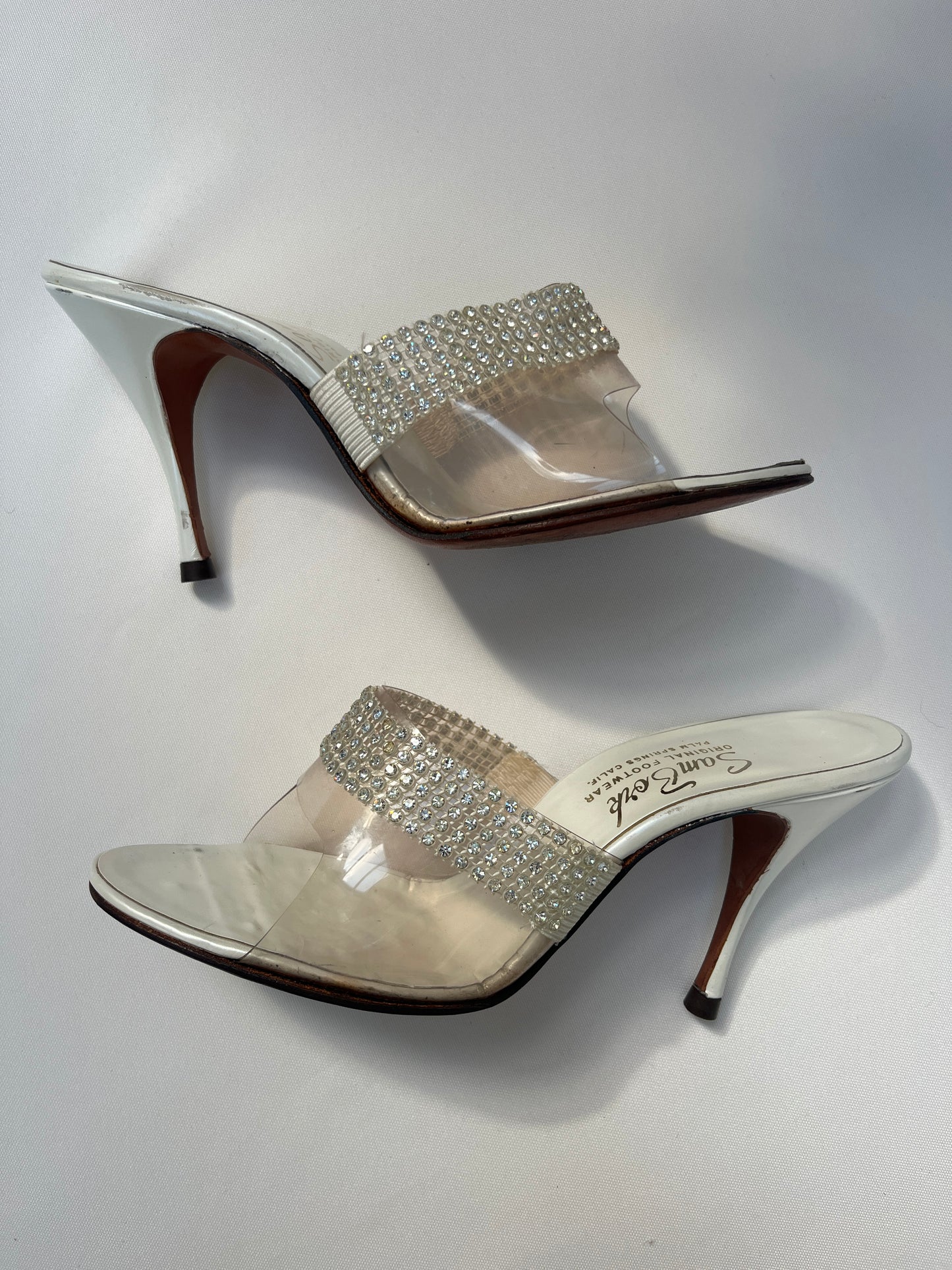 1950s Pin-up Clear Mule Heels