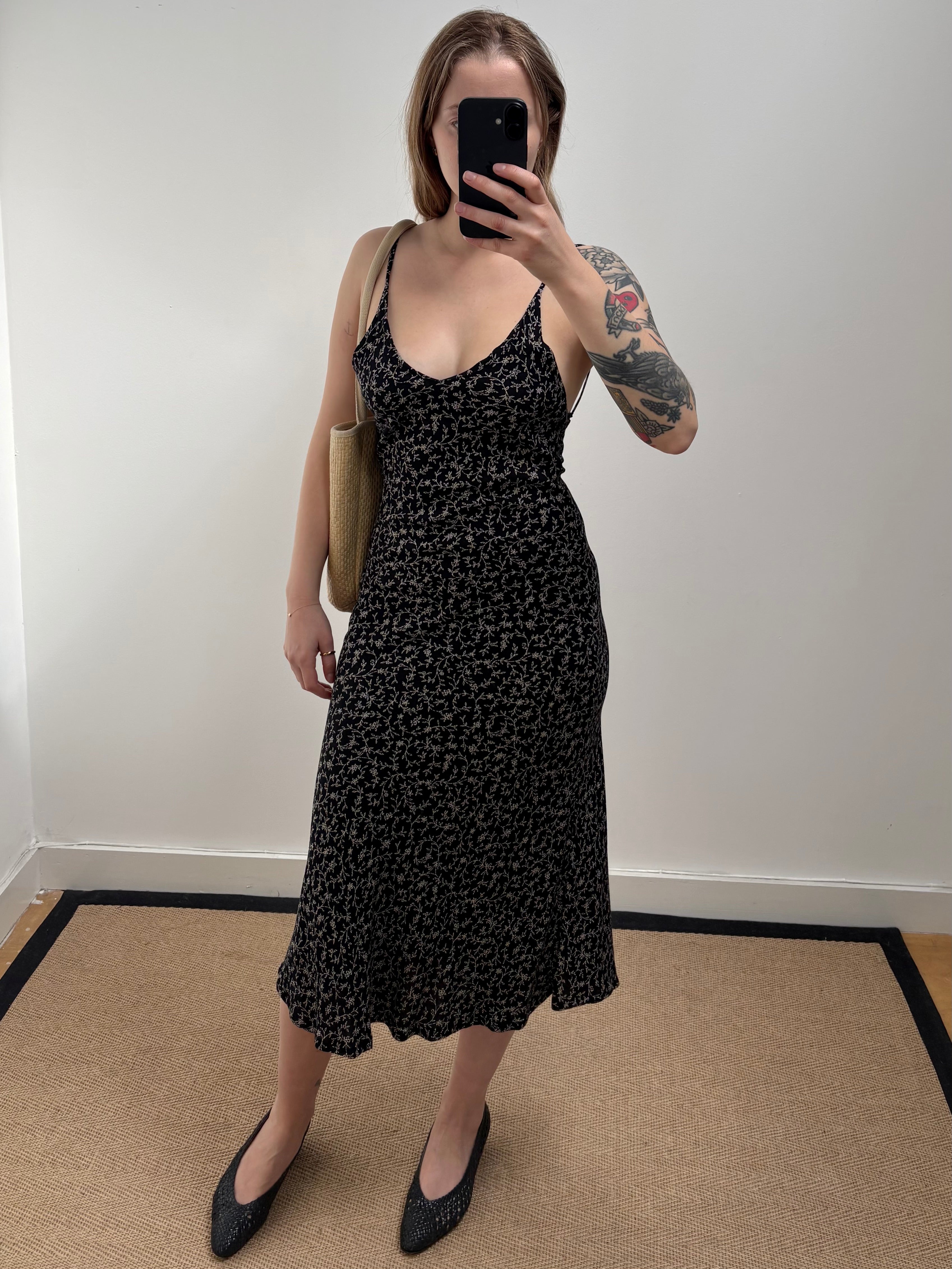 1990s Floral Slip Dress