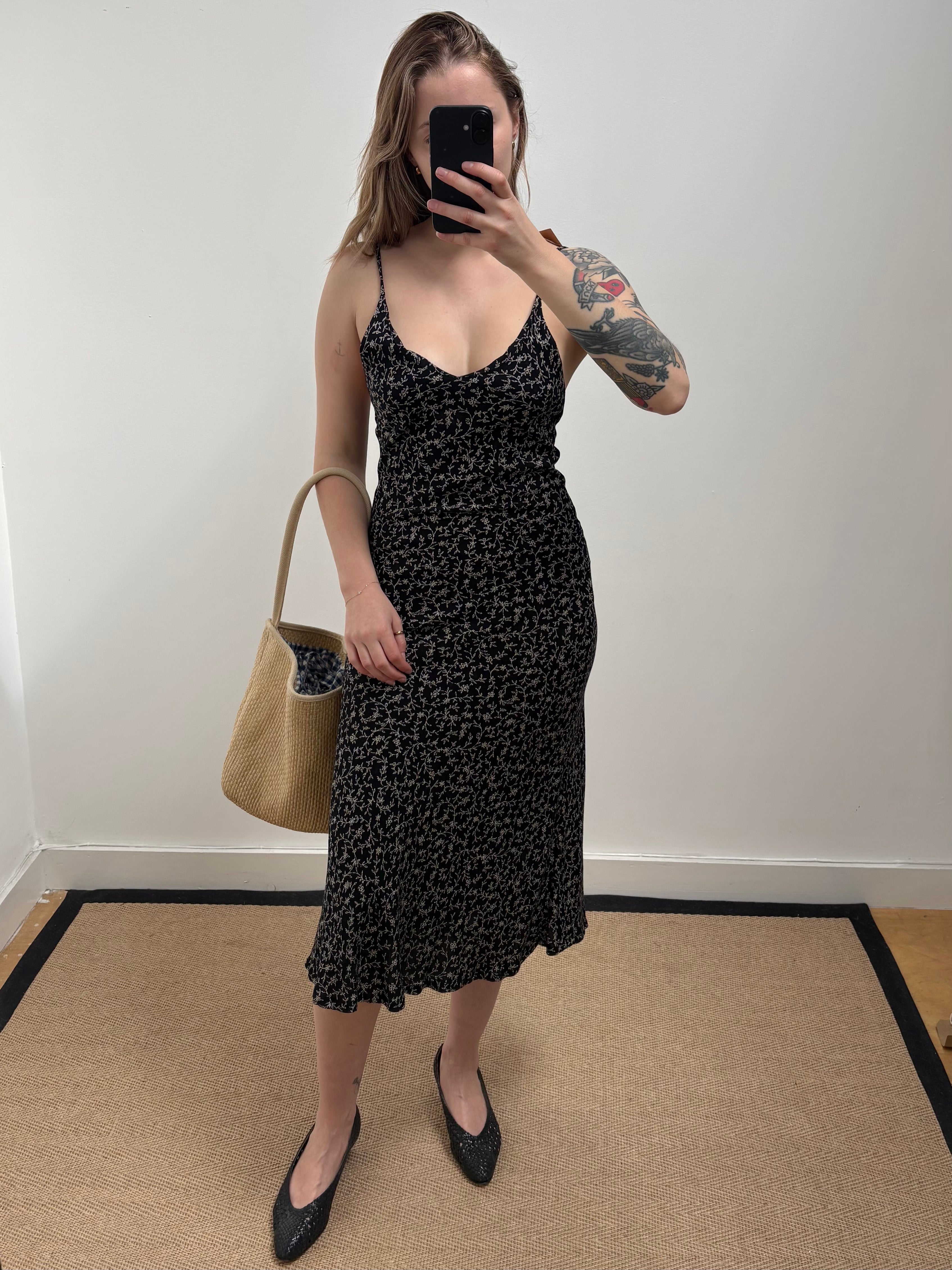 1990s Floral Slip Dress