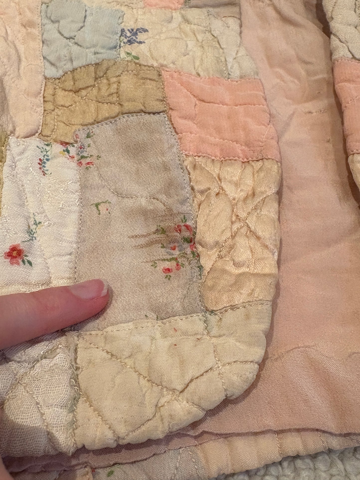 1940s *rare* Antique Patchwork Bed Jacket