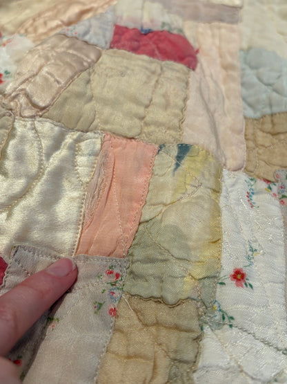 1940s *rare* Antique Patchwork Bed Jacket