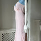 1940s Pink Midi Pink Slip with Crossover Bust