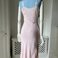 1940s Pink Midi Pink Slip with Crossover Bust