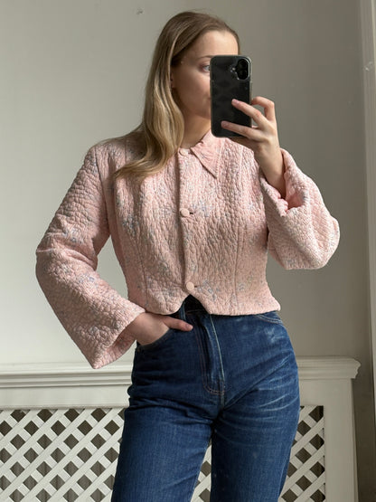 1940s Quilted Ditsy Bed Jacket
