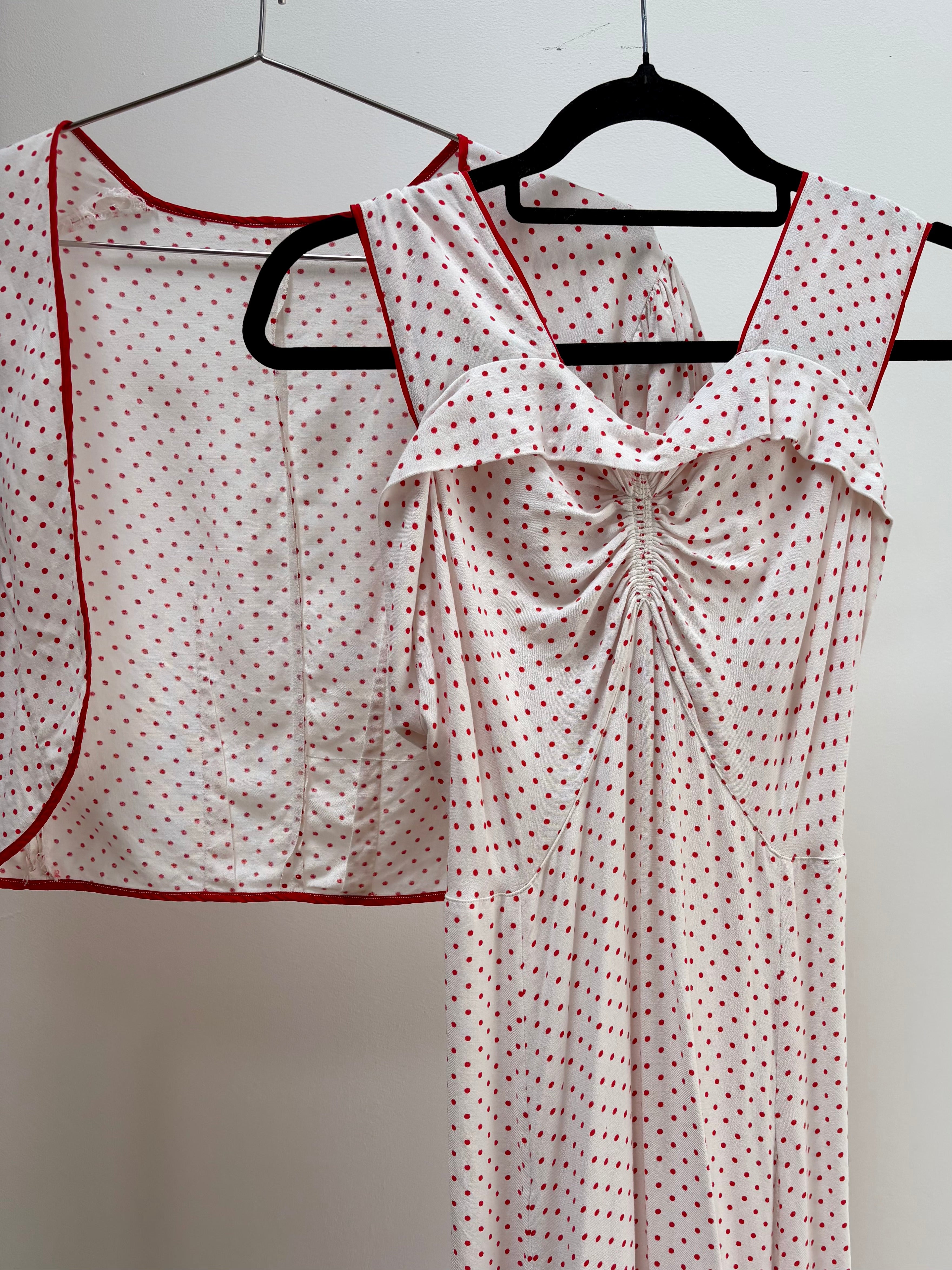 1930s Cotton Matching Dress Set
