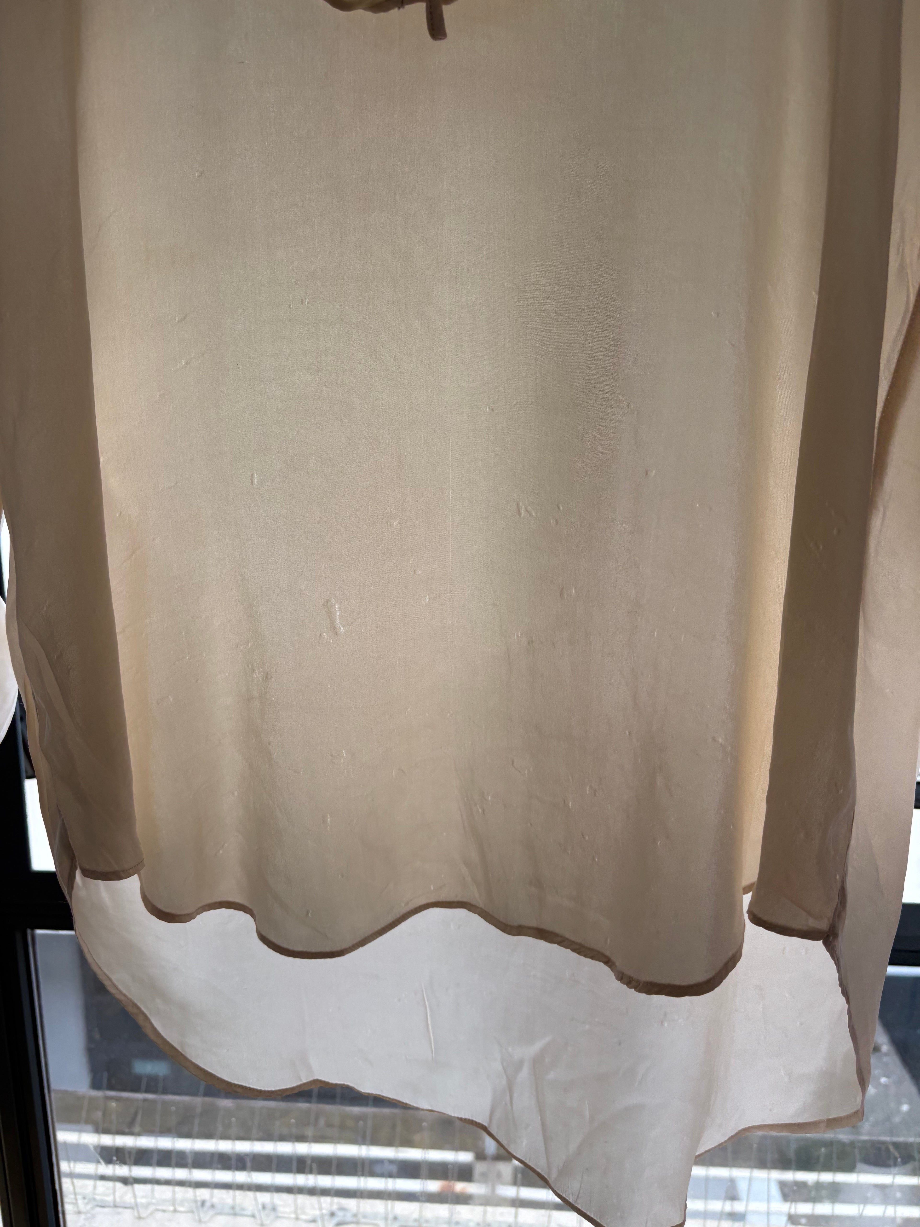 2000s Silk Ruffle Blouse