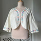 1940s Hand Embroidered Cotton Bed Jacket