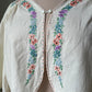 1940s Hand Embroidered Cotton Bed Jacket
