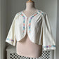 1940s Hand Embroidered Cotton Bed Jacket