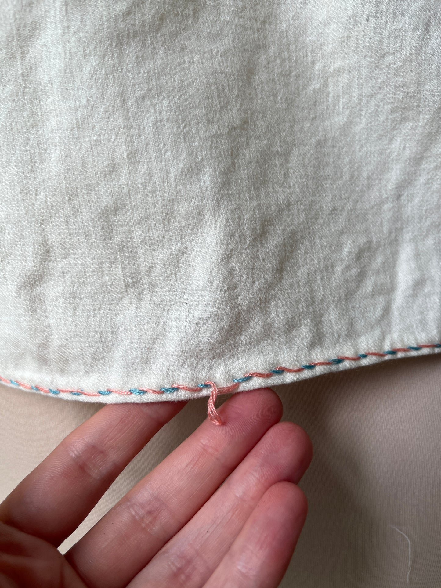 1940s Hand Embroidered Cotton Bed Jacket