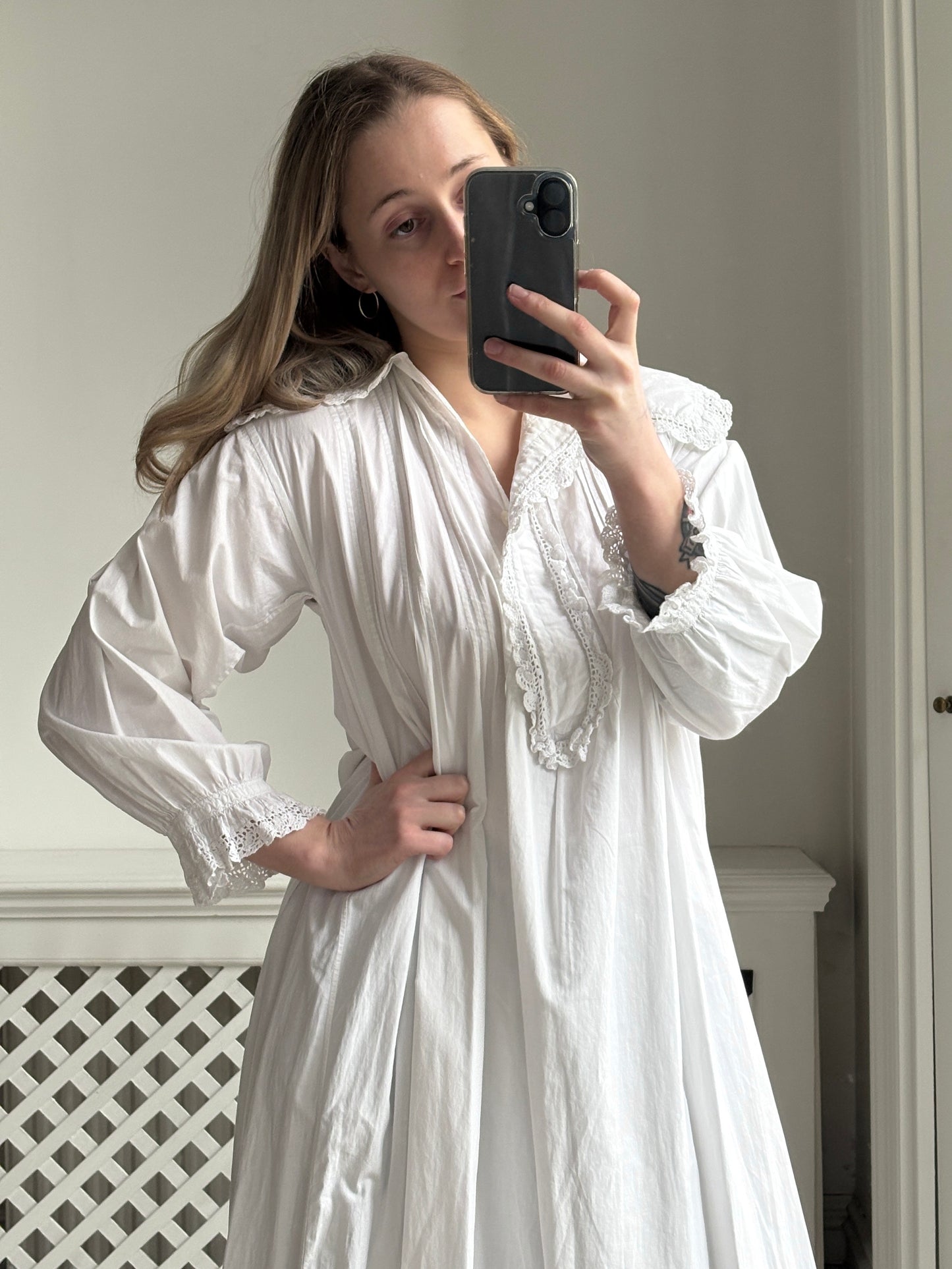 1900s Edwardian Cotton Nightdress