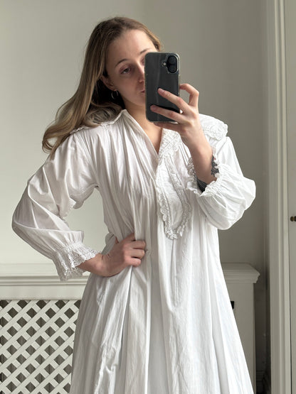 1900s Edwardian Cotton Nightdress
