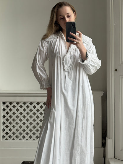 1900s Edwardian Cotton Nightdress