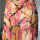 1930s Silk Chiffon Floral Dress Set
