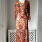 1930s Silk Chiffon Floral Dress Set