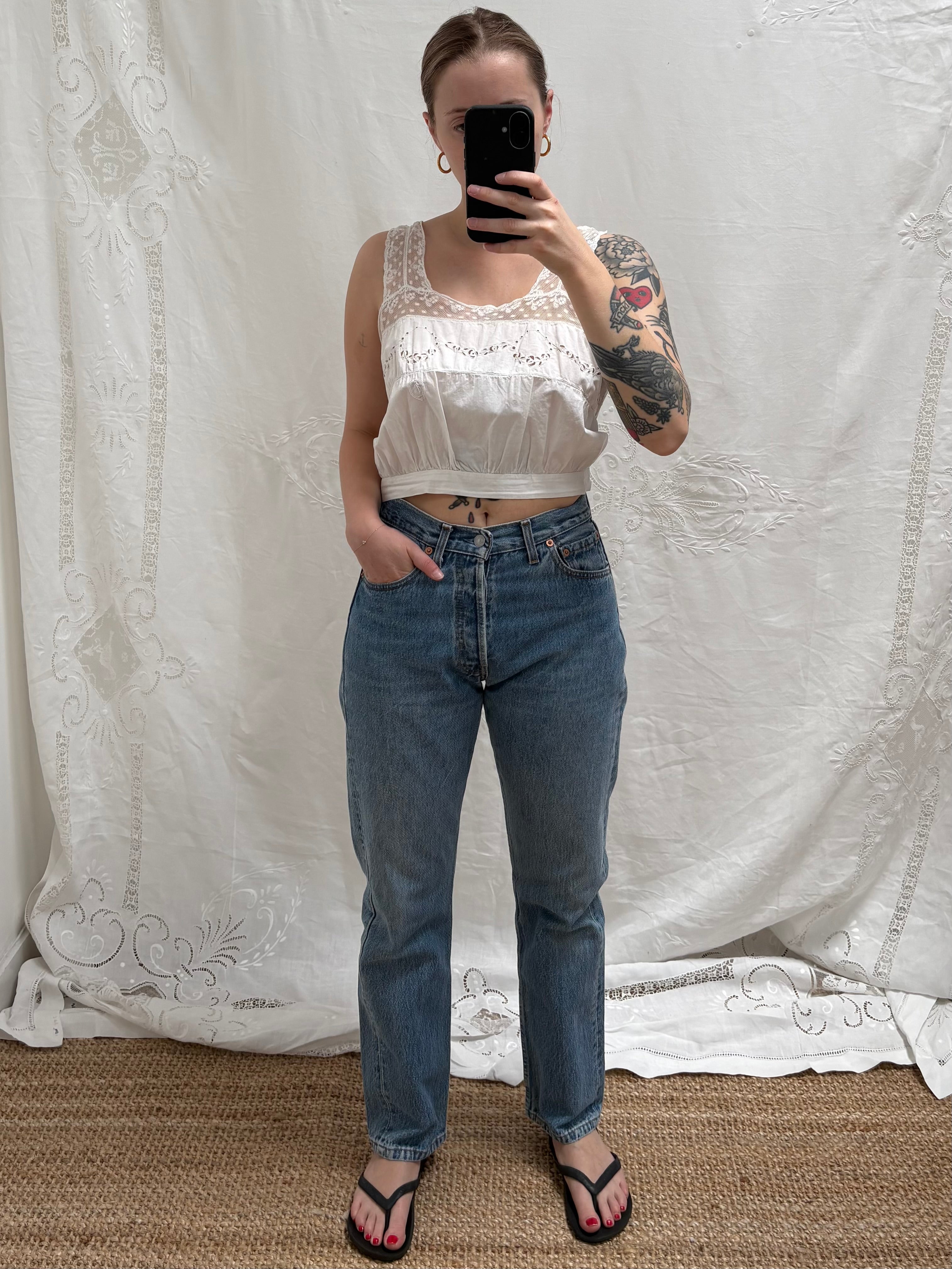 1910s Pure Cotton Corset Cover