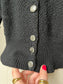 1950s Black Cropped Cardigan