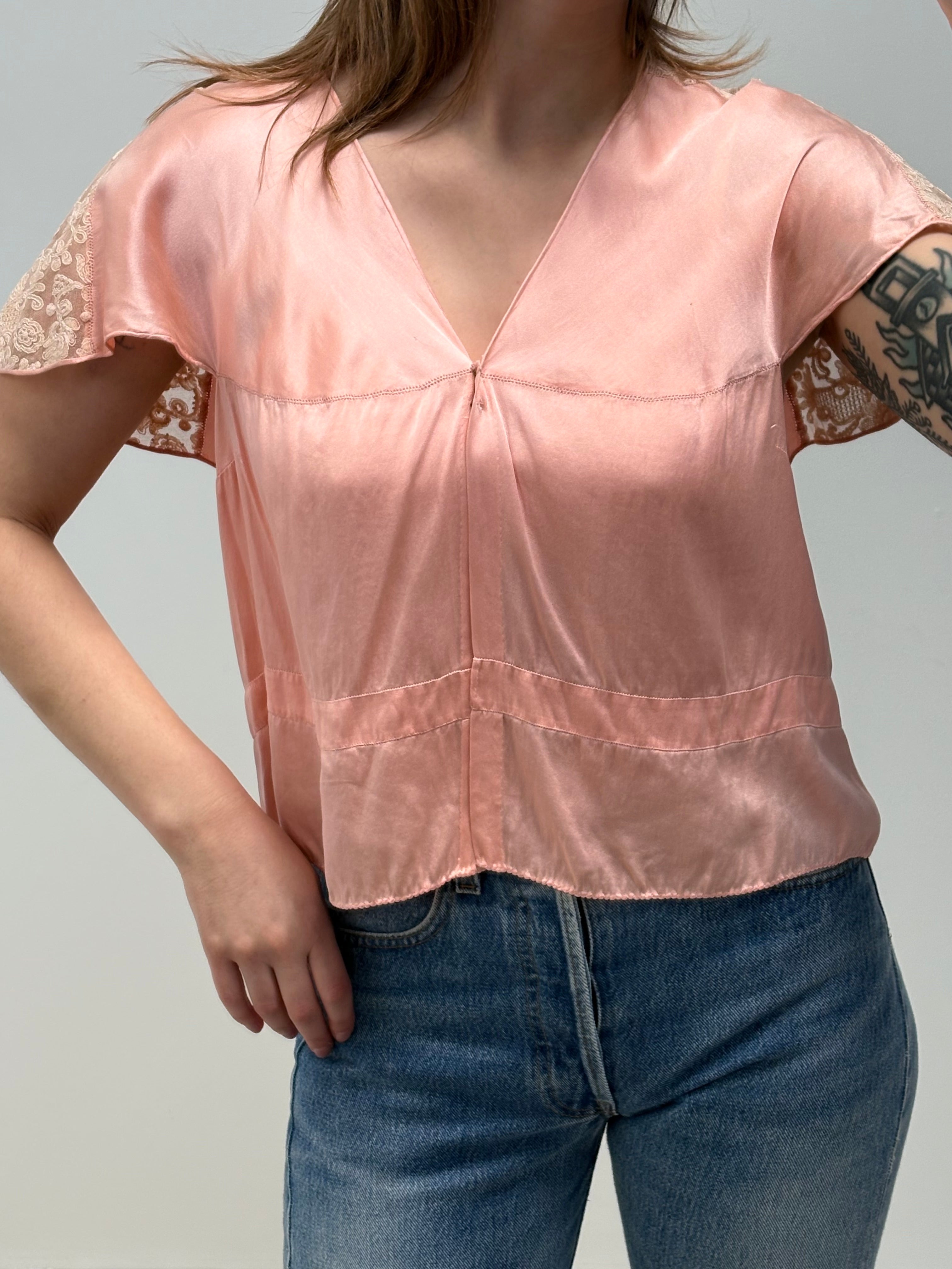1930s Silk Bed Jacket