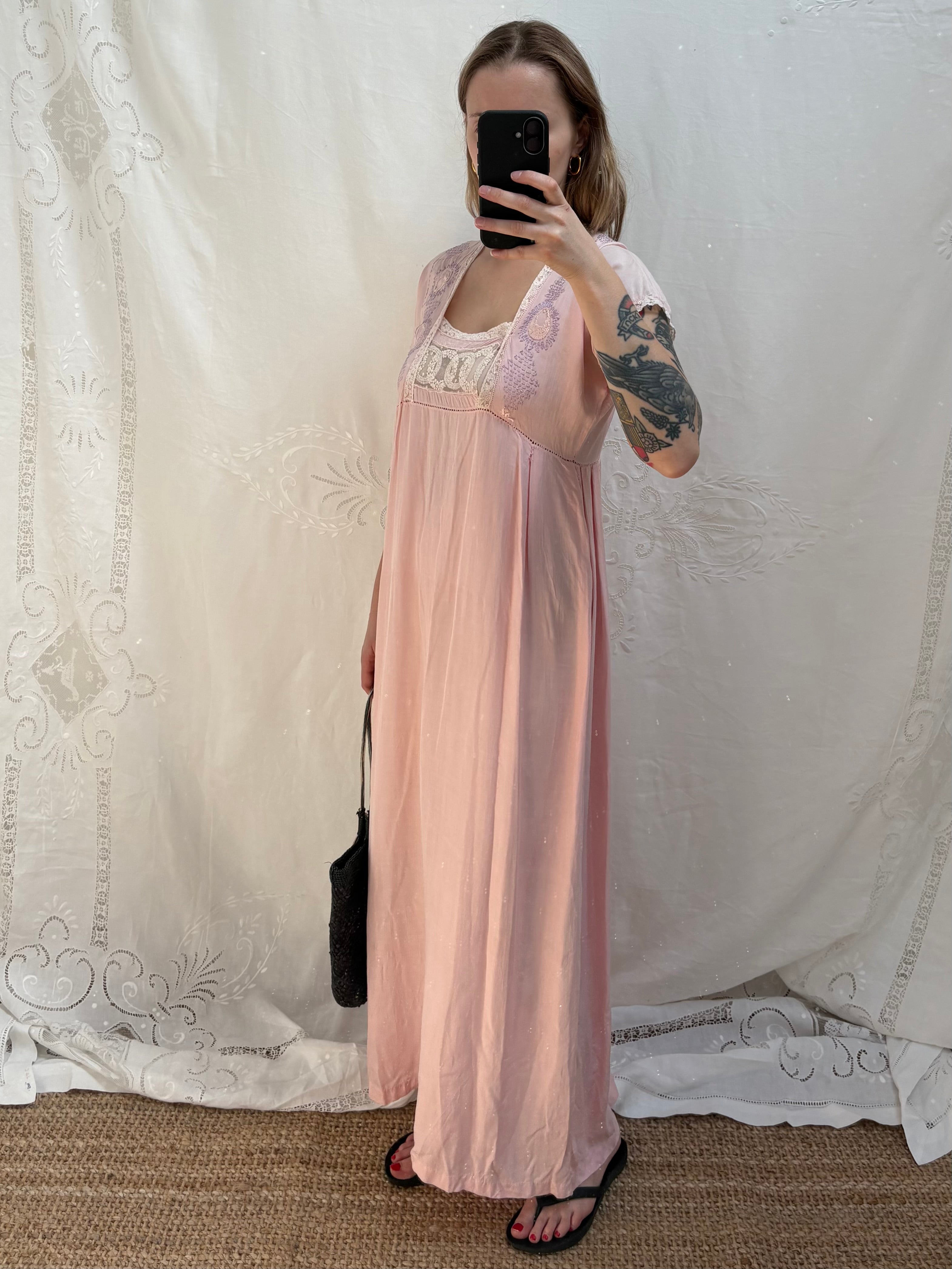 1920s Pure Cotton Nursing Nightdress