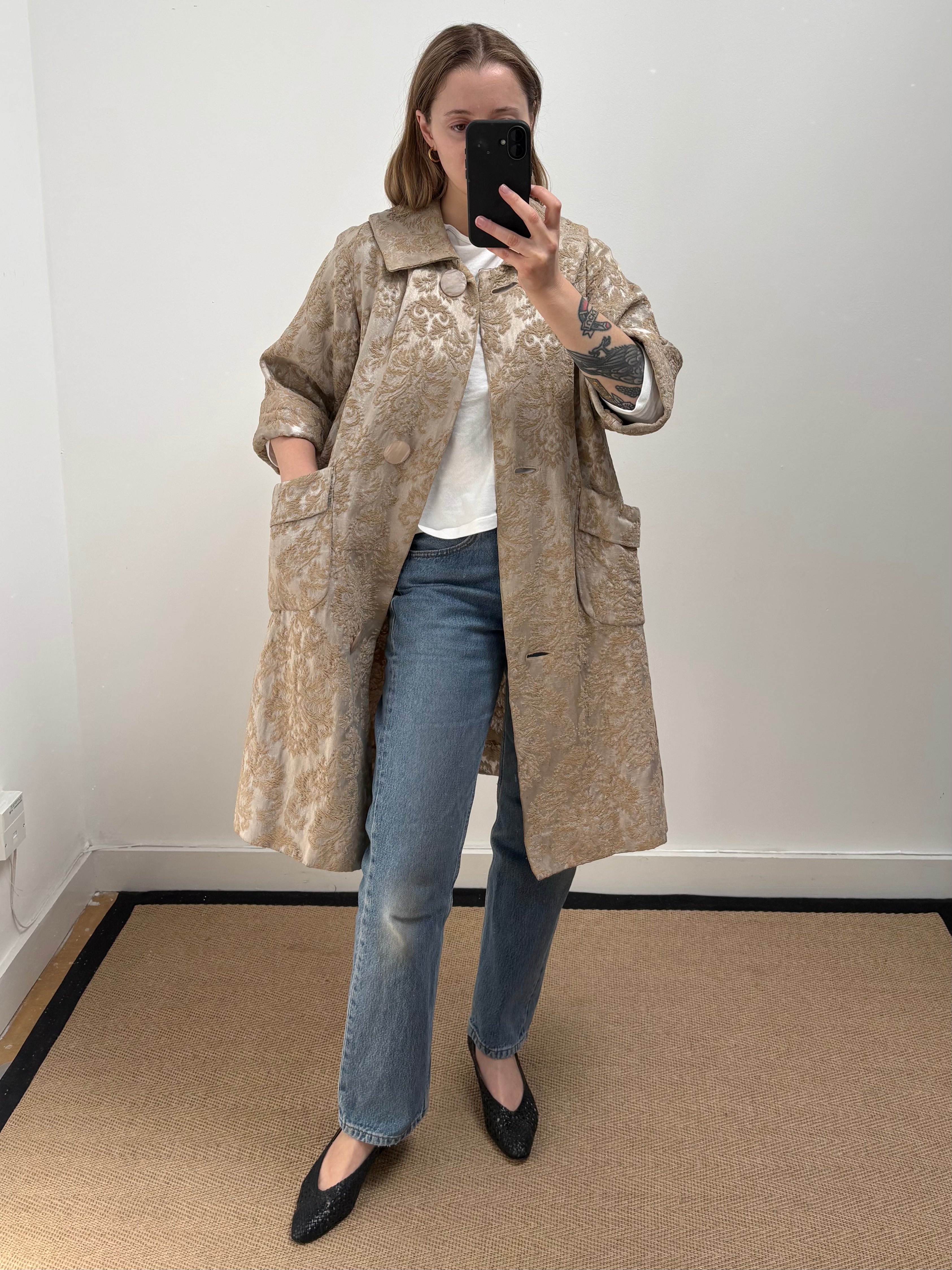 1960s Brocade Evening Coat