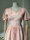 1930s 1940s Pink Taffeta Evening Dress