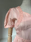 1930s 1940s Pink Taffeta Evening Dress