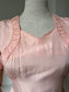 1930s 1940s Pink Taffeta Evening Dress