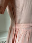 1930s 1940s Pink Taffeta Evening Dress