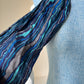 1970s Blue Striped Silk Scarf