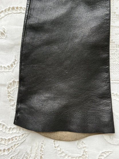 1960s Black Leather Gloves