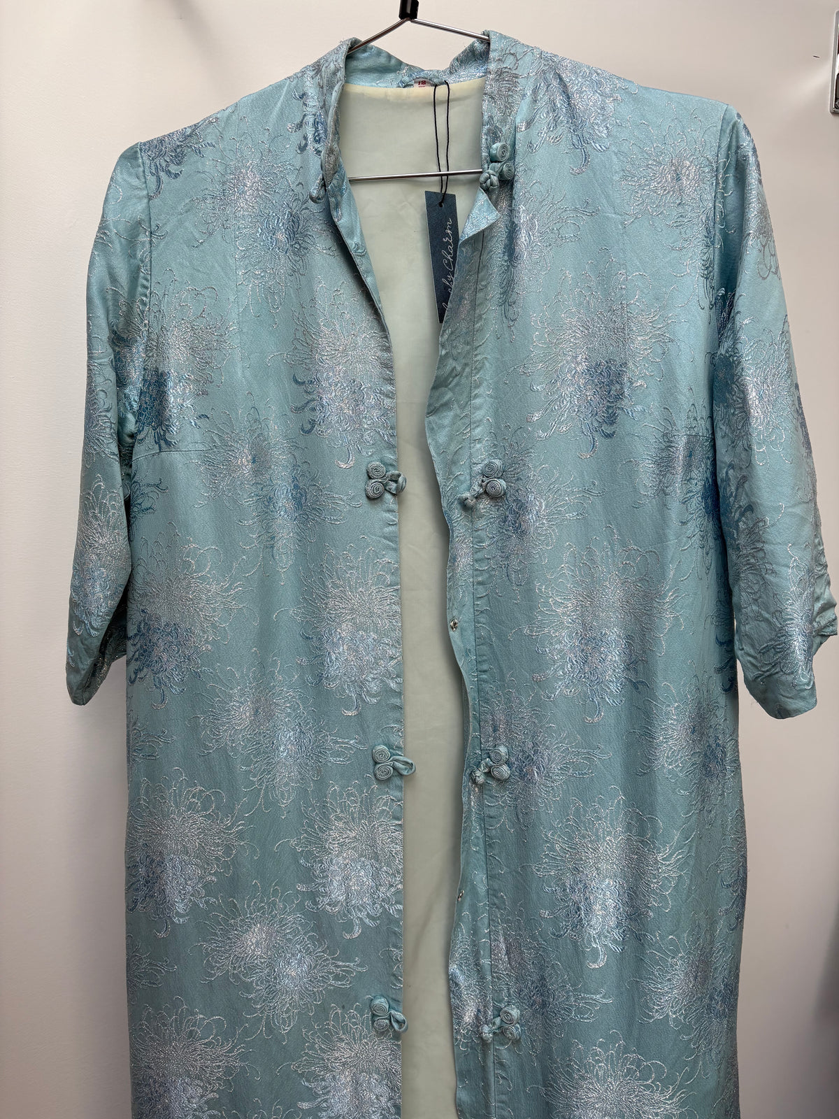 1960s Metallic Tang Hostess Coat