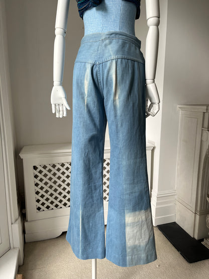 1970s Bleached Bell Bottom Jeans