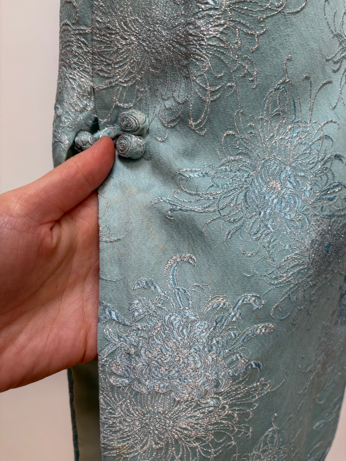 1960s Metallic Tang Hostess Coat