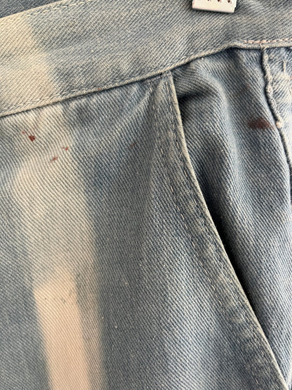 1970s Bleached Bell Bottom Jeans