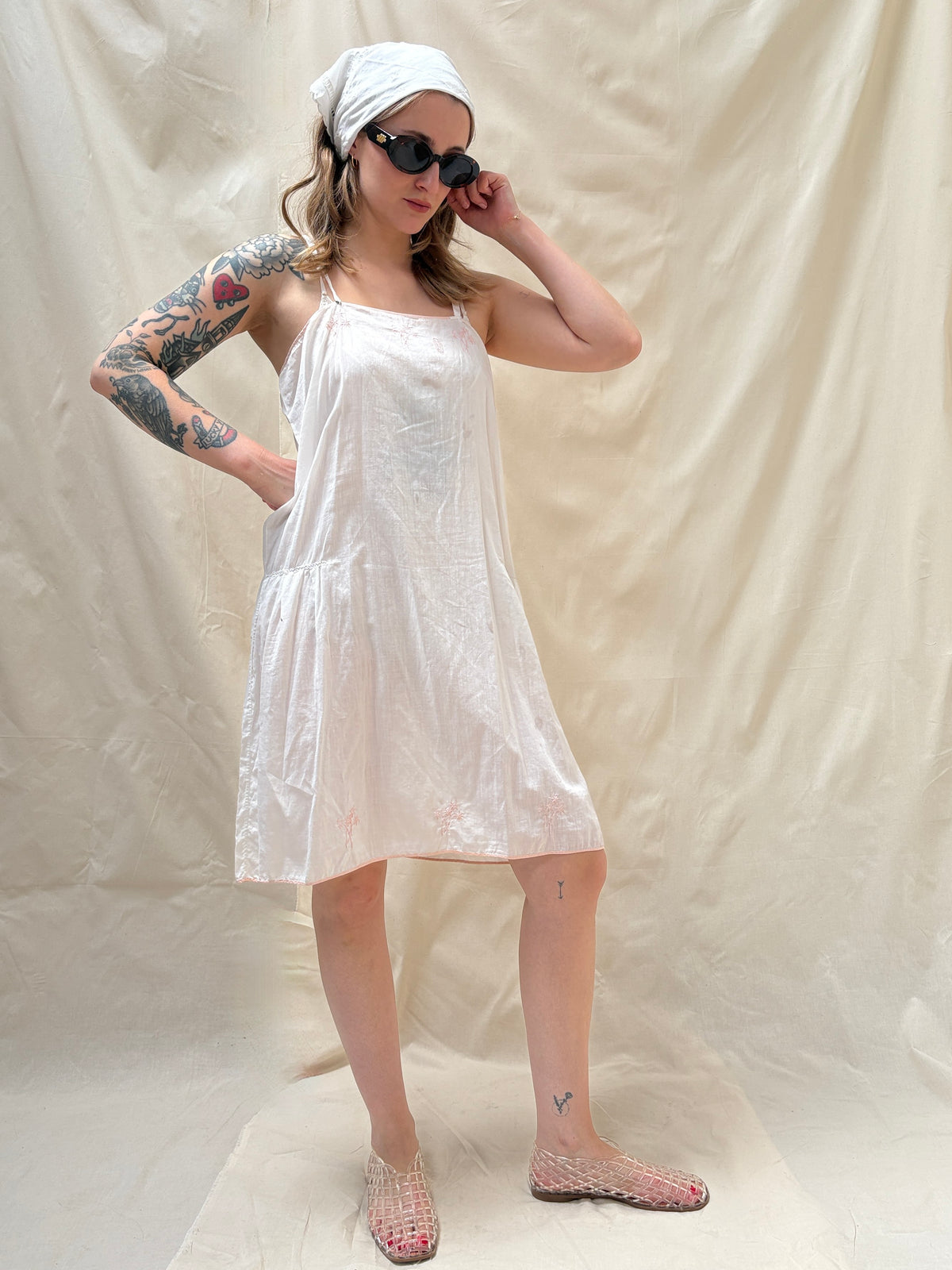 1920s Pure Cotton Slip Chemise