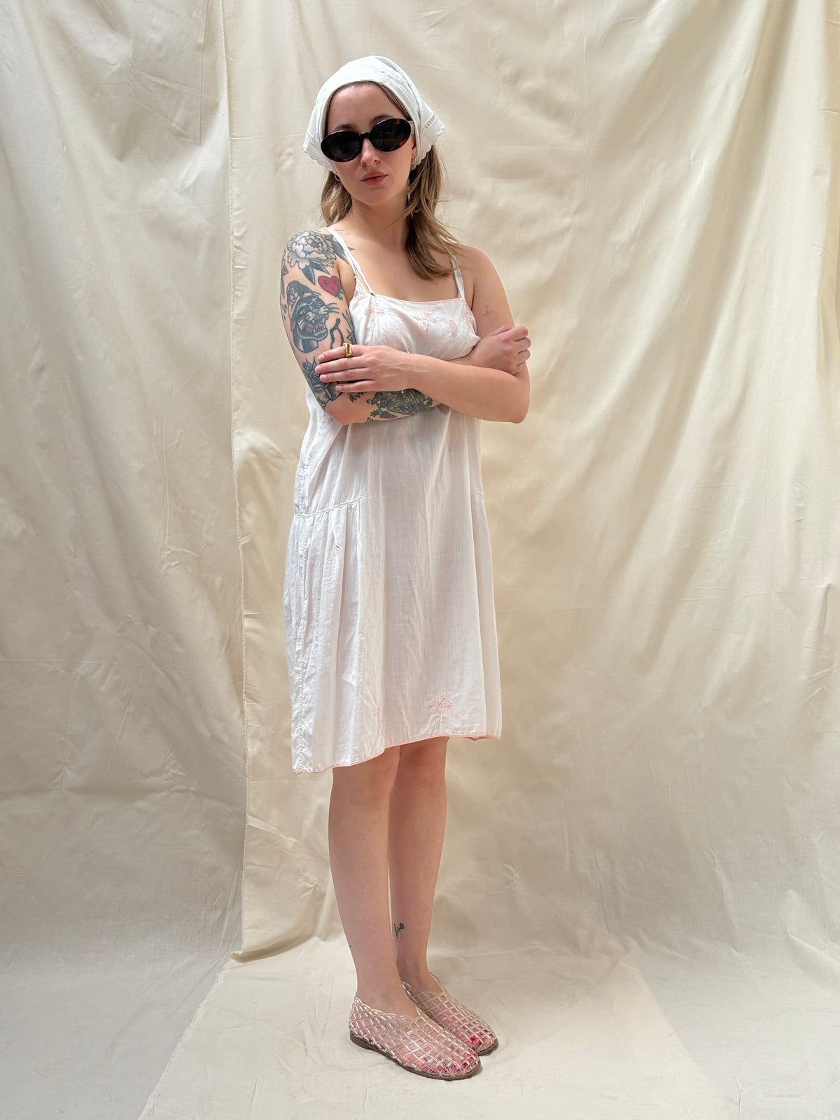 1920s Pure Cotton Slip Chemise