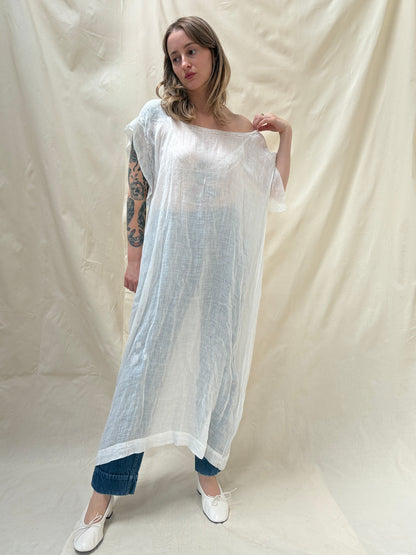1900s Pure Cotton Sheer Dress (wounded)