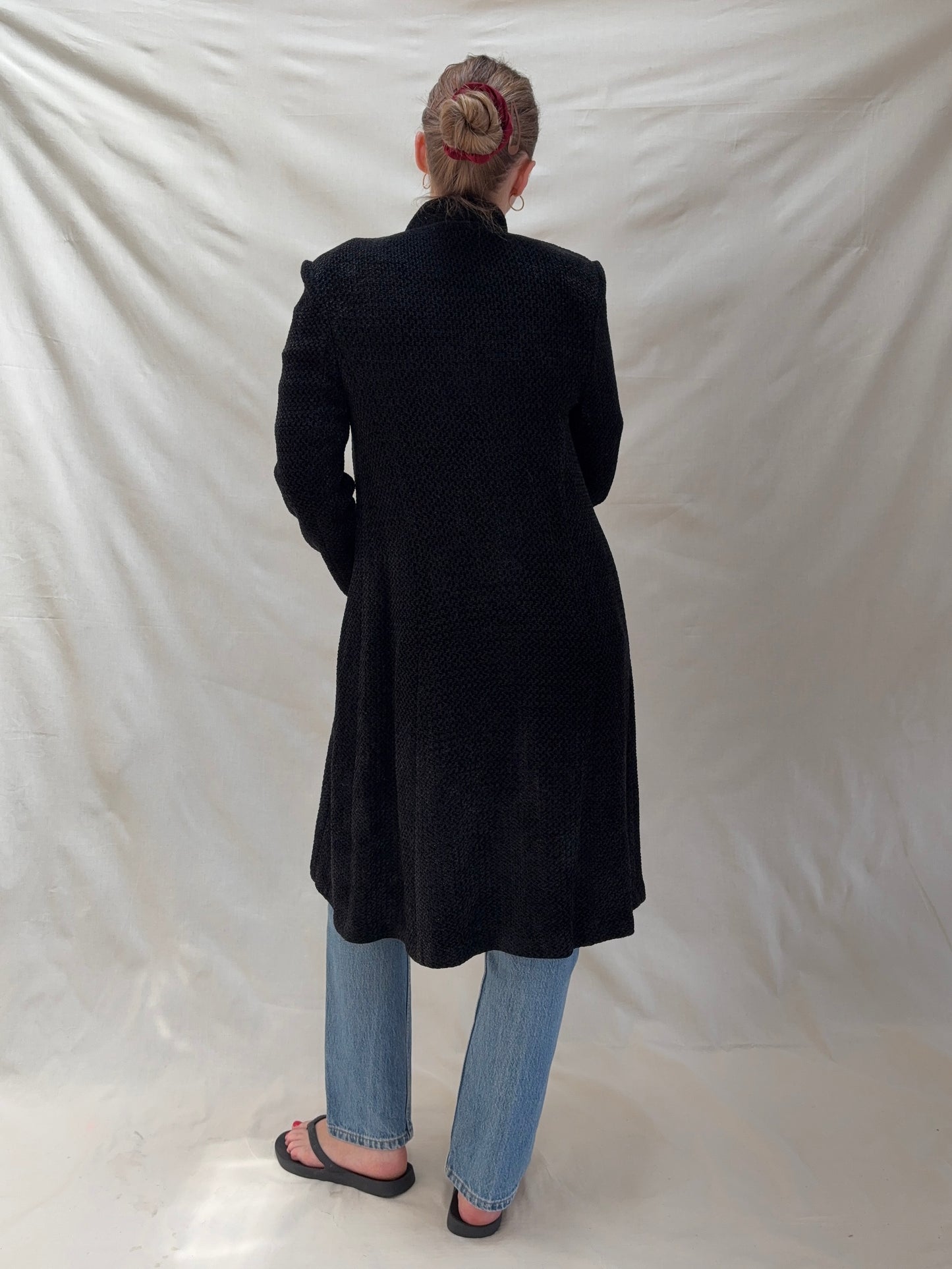 2000s High Neck Longline Jacket / Knit