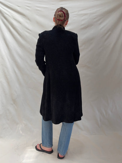 2000s High Neck Longline Jacket / Knit