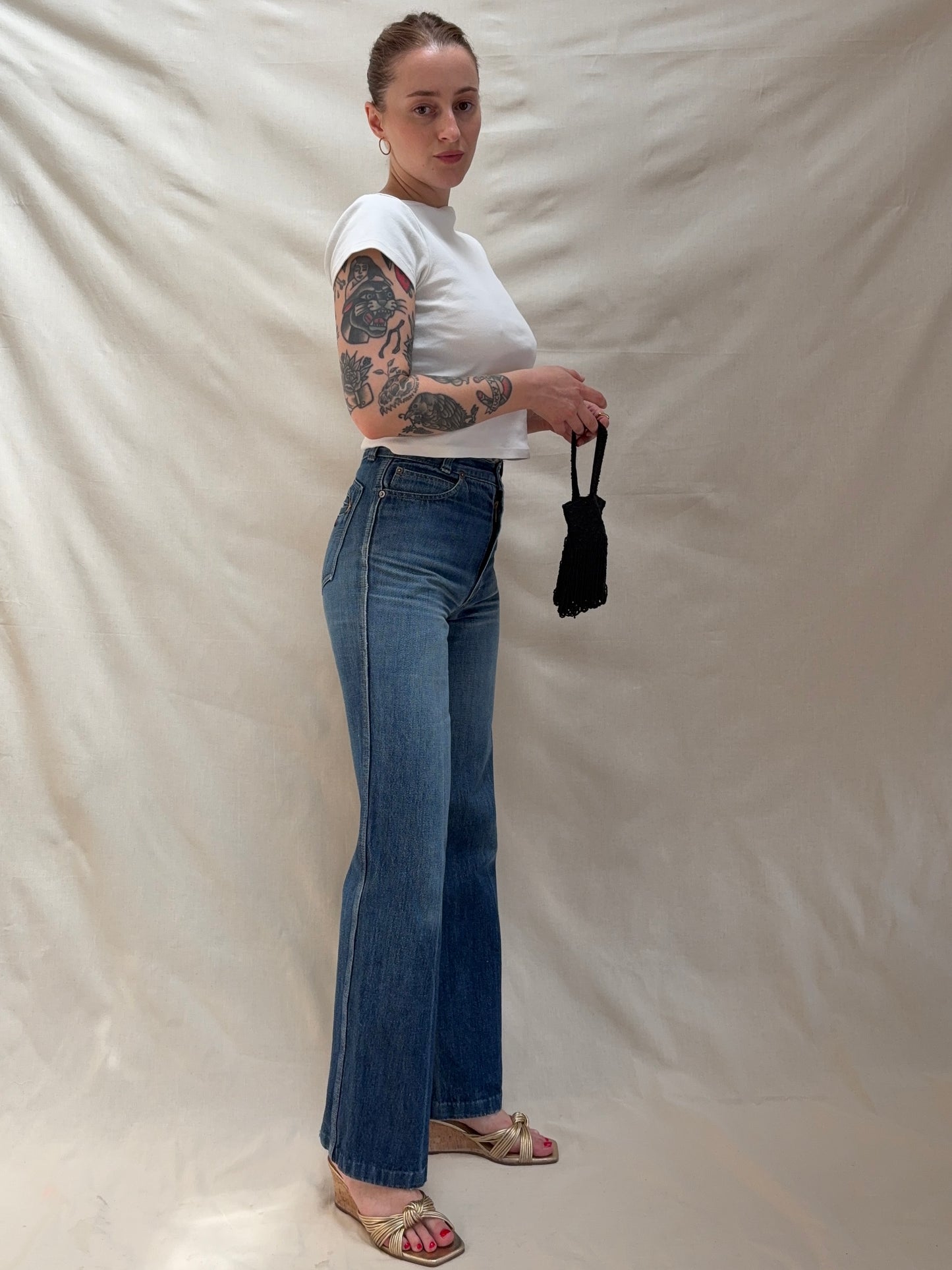 1970s 'Mr Americar' Wide Leg Jeans