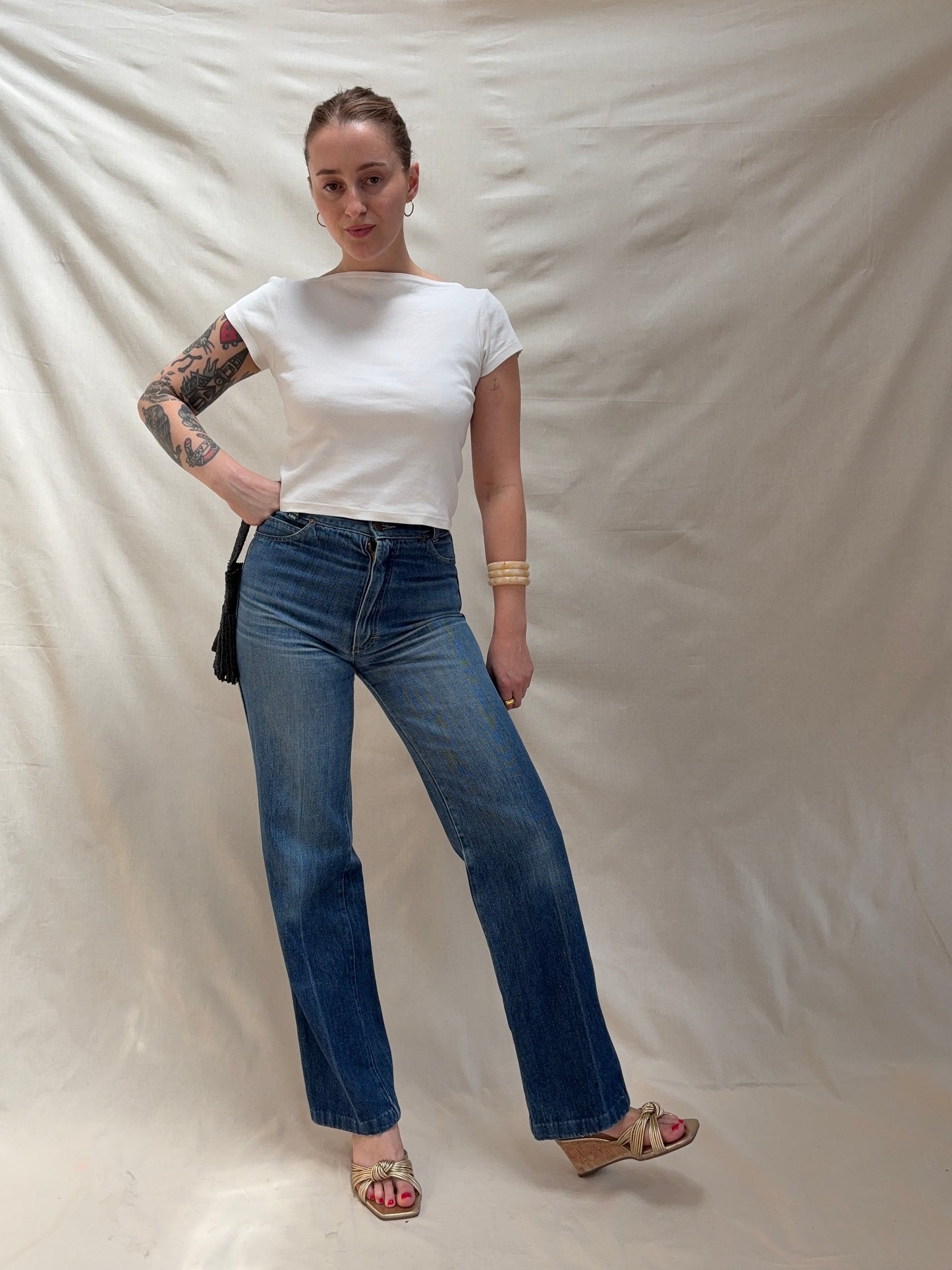 1970s 'Mr Americar' Wide Leg Jeans