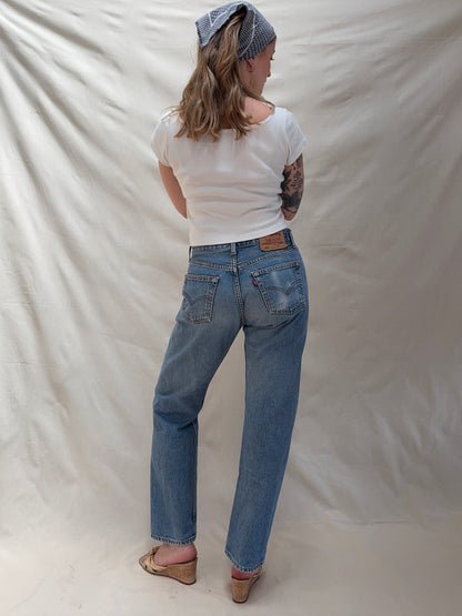 1990s 'Levi's' 501 Straight Leg Jeans