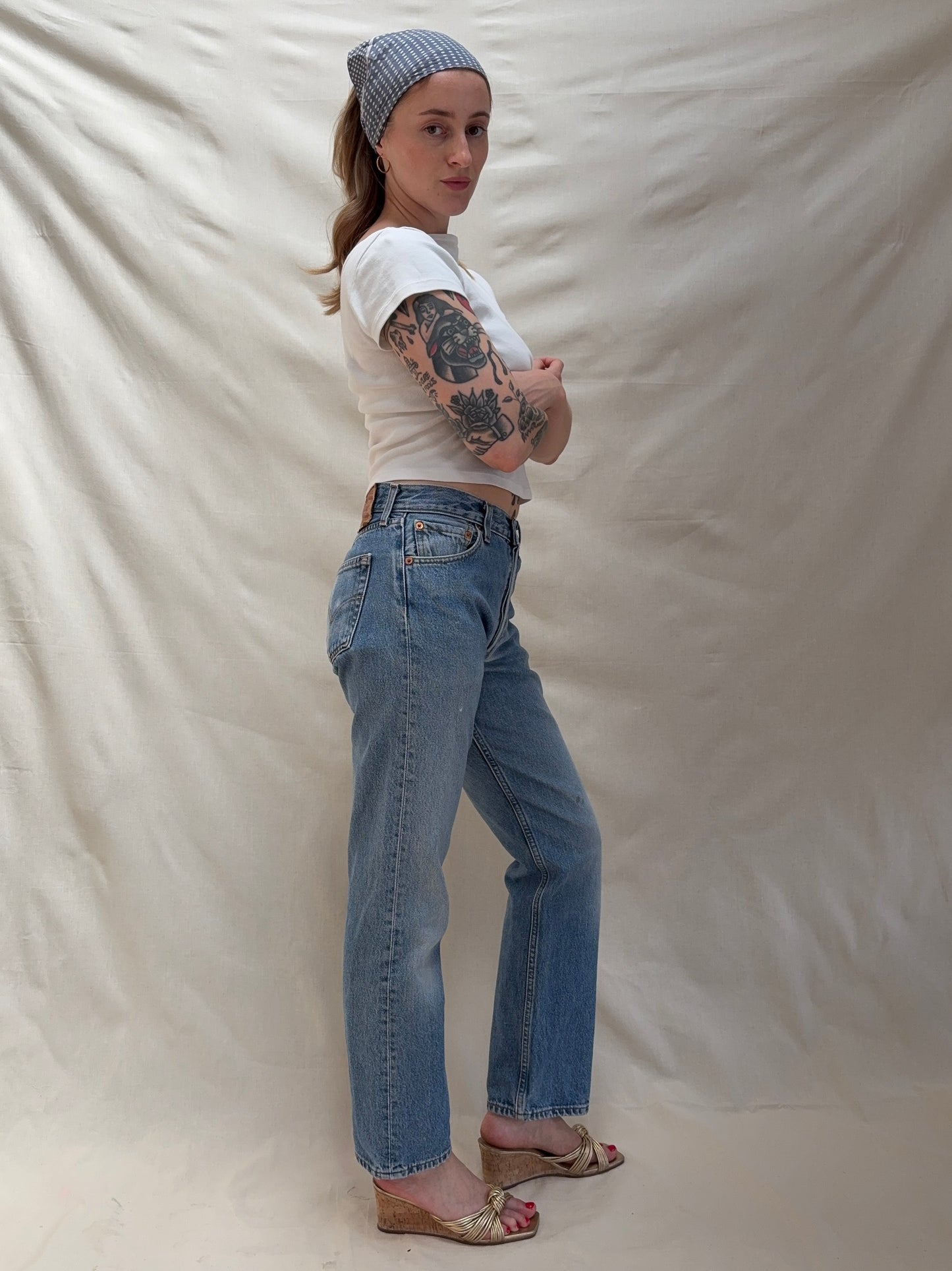 1990s 'Levi's' 501 Straight Leg Jeans