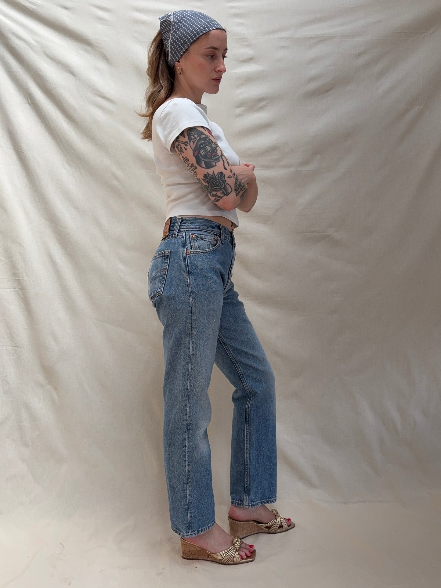 1990s 'Levi's' 501 Straight Leg Jeans