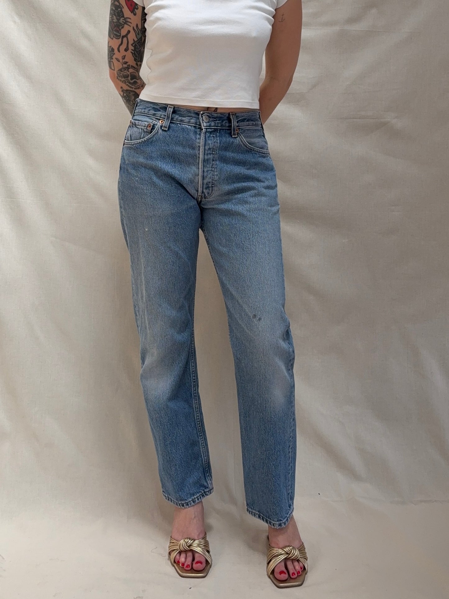 1990s 'Levi's' 501 Straight Leg Jeans