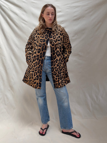 1960s Leopard Print Trench Coat