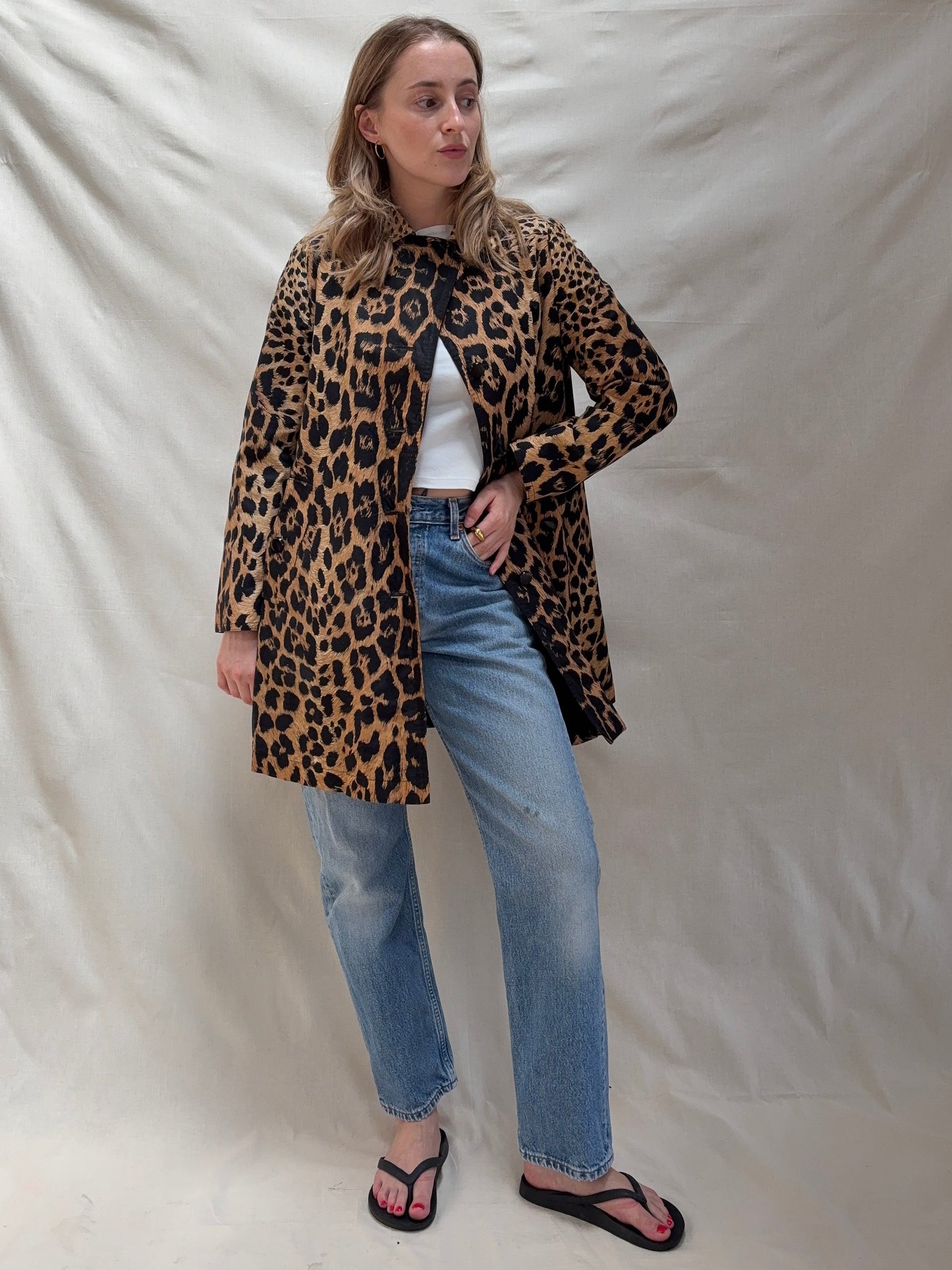 1960s Leopard Print Trench Coat