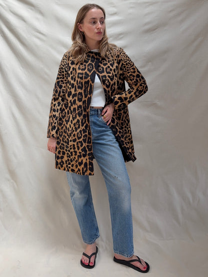 1960s Leopard Print Trench Coat