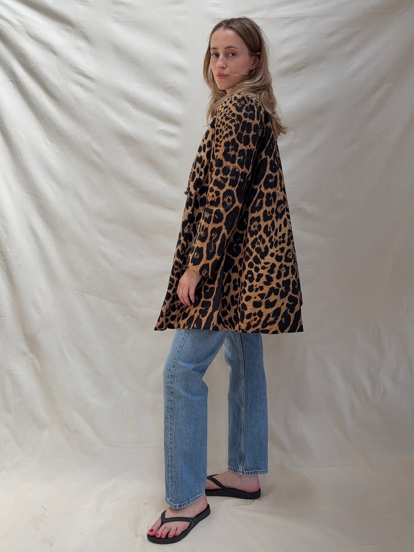 1960s Leopard Print Trench Coat